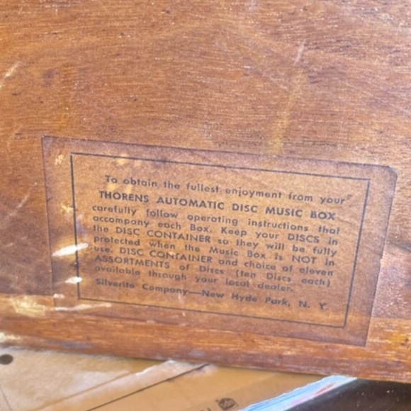 VTG Thorens Metal Disc Wind Up Music Box With 11 Discs 205442761028 - Picture 4 of 8